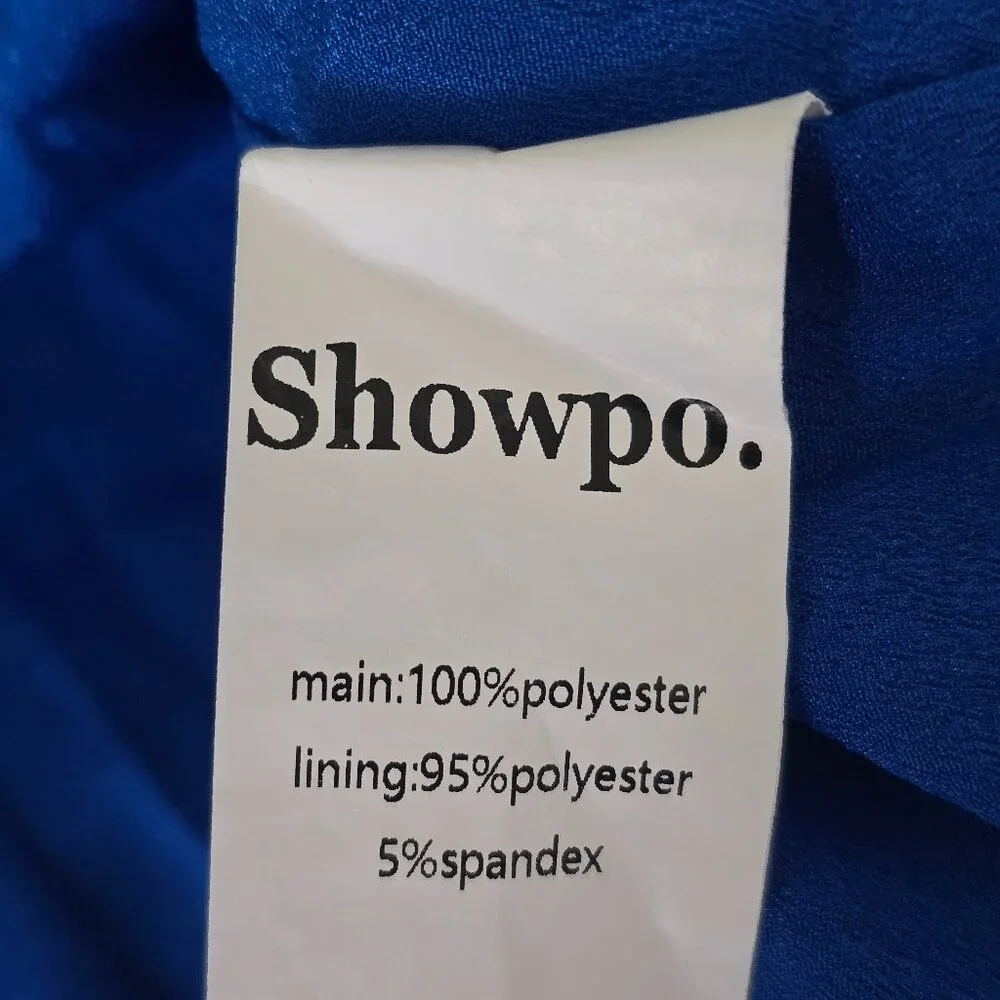 Showpo Siofra Mini Dress Blue Zig Zag Fringe Tassel Party Festival US 14 / EU 46 - Picture 13 of 16